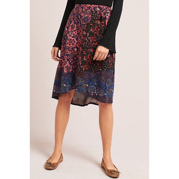 Anthropologie Maeve Knit Wrap Skirt - Picture 3 of 4